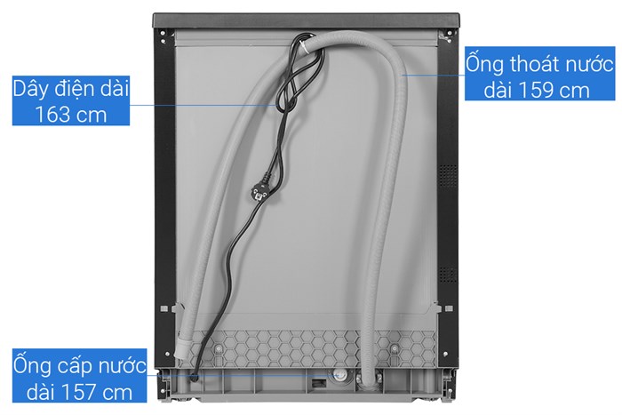 Máy rửa chén độc lập Nagakawa NK13D02M Màu Đen