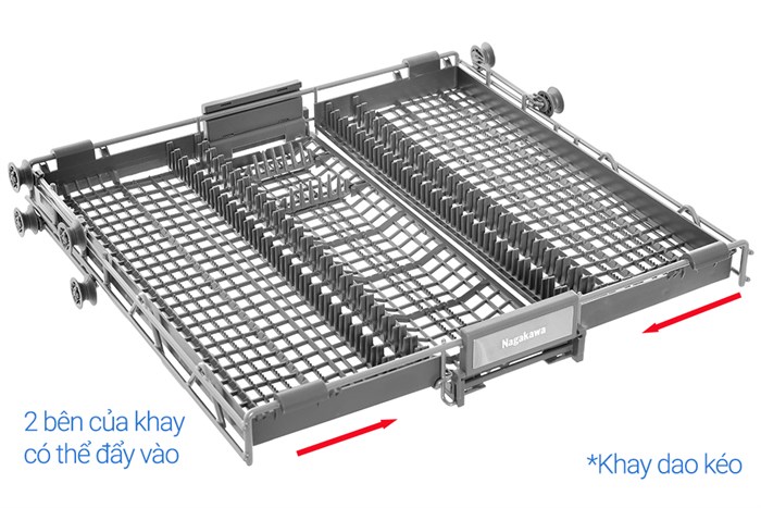 Máy rửa chén độc lập Nagakawa NK15D03M Màu Bạc