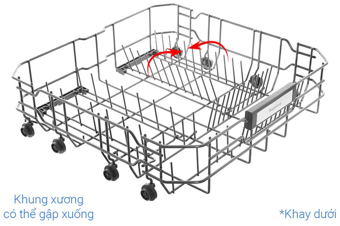 Máy rửa chén độc lập Nagakawa NK15D03M Màu Bạc