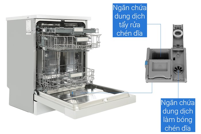 Máy rửa chén độc lập Nagakawa NK15D03M Màu Bạc