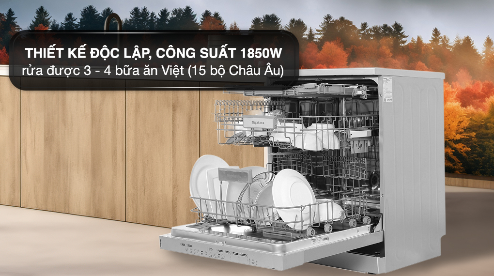Máy rửa chén độc lập Nagakawa NAG3601M15 - Công suất