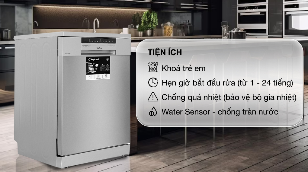 Máy rửa chén độc lập Nagakawa NAG3601M15 - Tiện ích