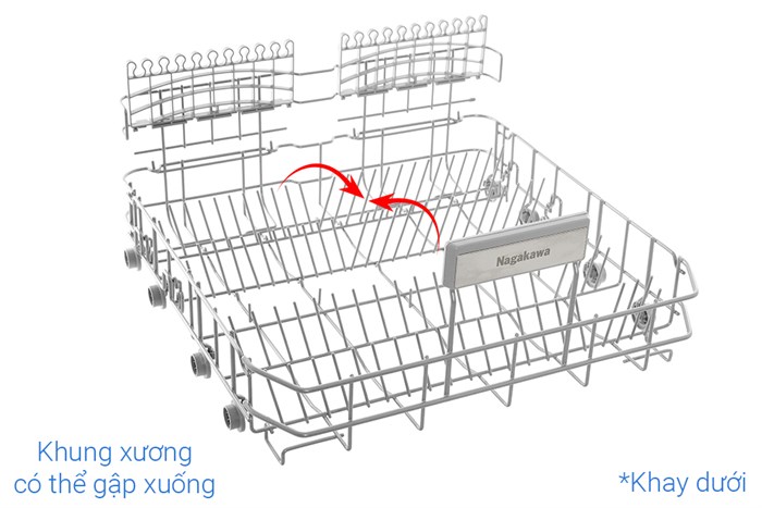 Máy rửa chén độc lập Nagakawa NAG3601M15 Màu Bạc
