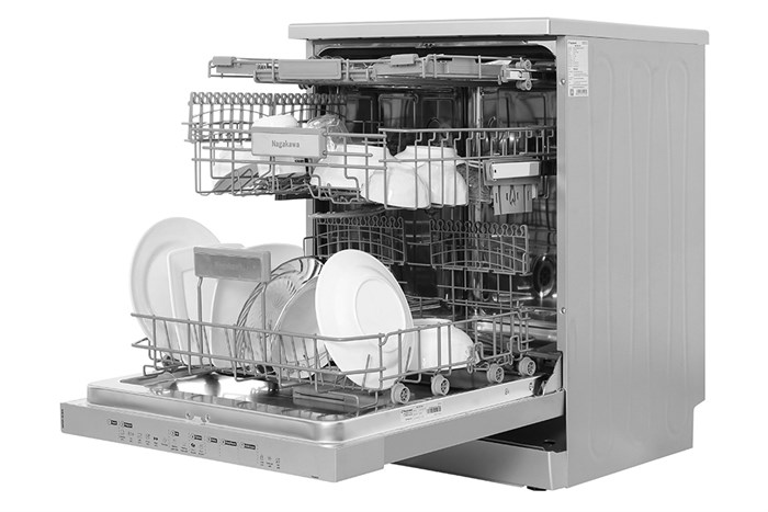 Máy rửa chén độc lập Nagakawa NAG3601M15 Màu Bạc