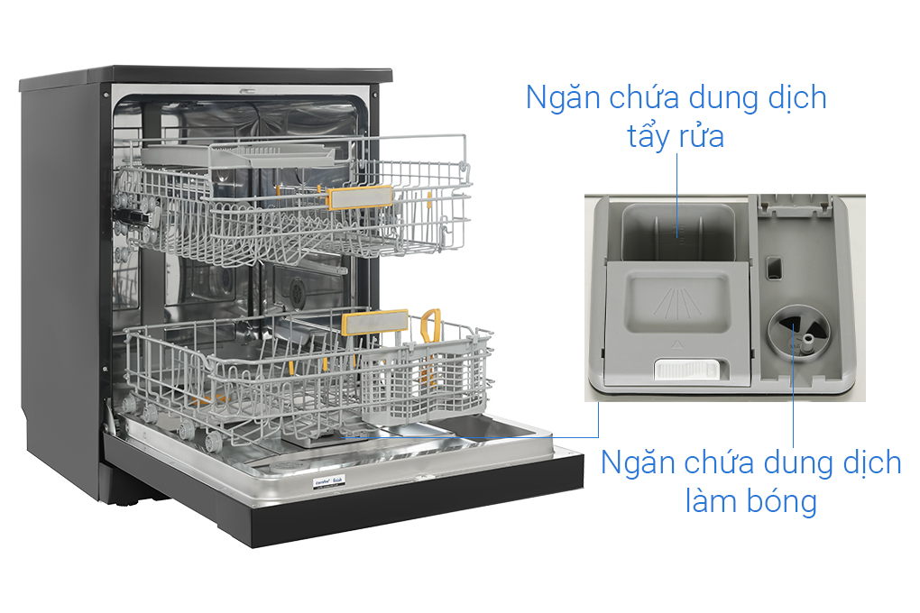 Máy rửa chén độc lập Comfee CDWEF1401HB-W-VN Màu Đen