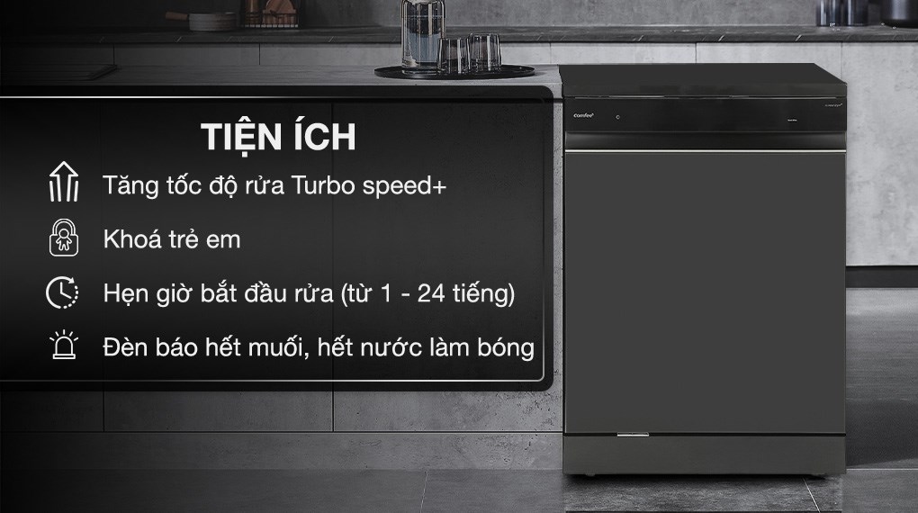 Máy rửa chén độc lập Comfee CDWEF1533GB-WU-VN