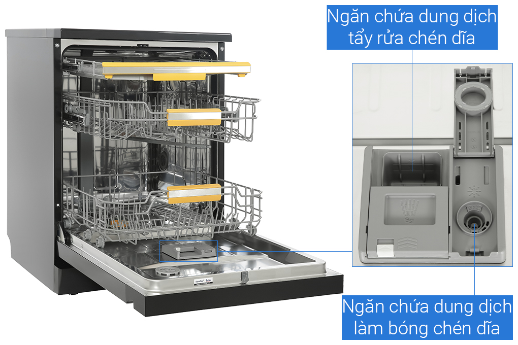 Máy rửa chén độc lập Comfee CDWEF1533GB-WU-VN Màu Đen