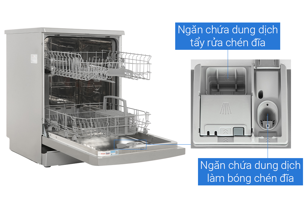 Máy rửa chén độc lập Bosch SMS2HTI79E Màu Bạc