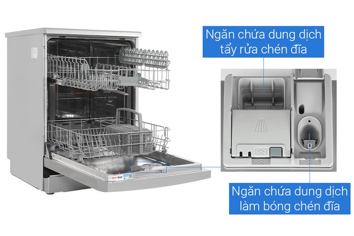 Máy rửa chén độc lập Bosch SMS2ITI12E Màu Bạc