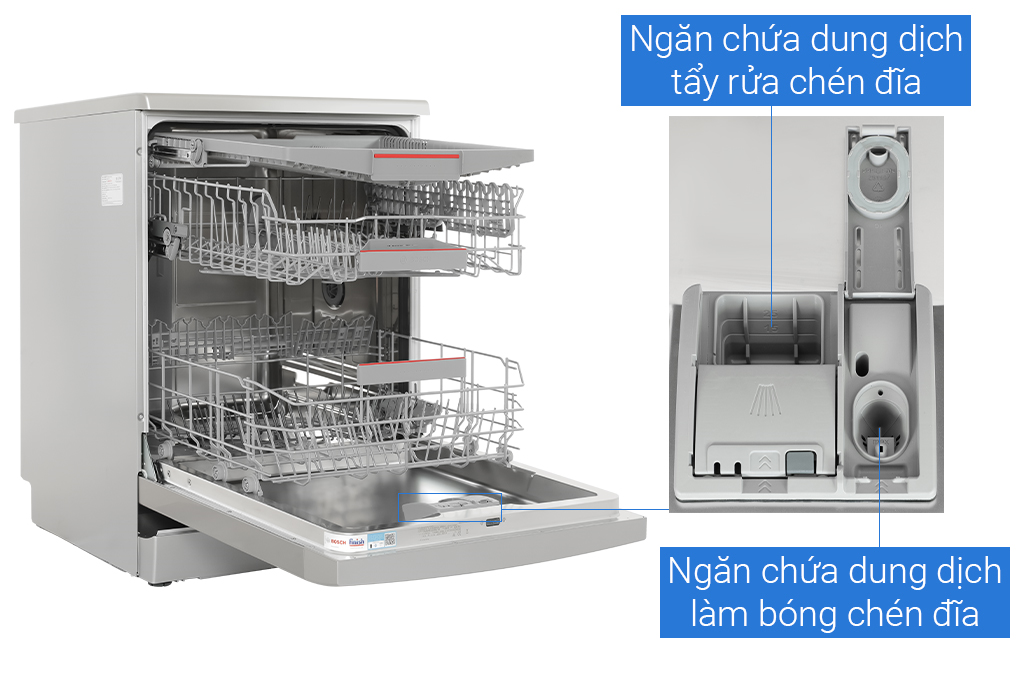 Máy rửa chén độc lập Bosch SMS4ECI26E Màu Bạc