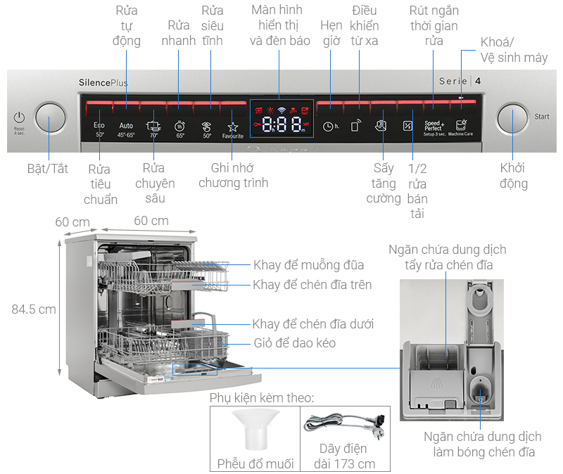 Máy rửa chén độc lập Bosch SMS4EKI06E