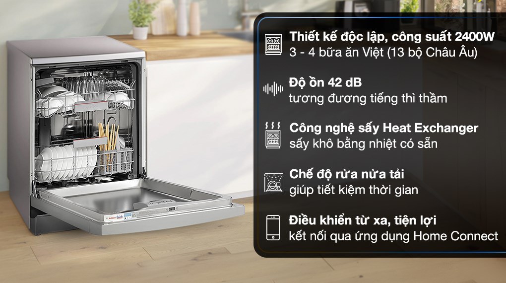 Máy rửa chén độc lập Bosch SMS4EKI06E