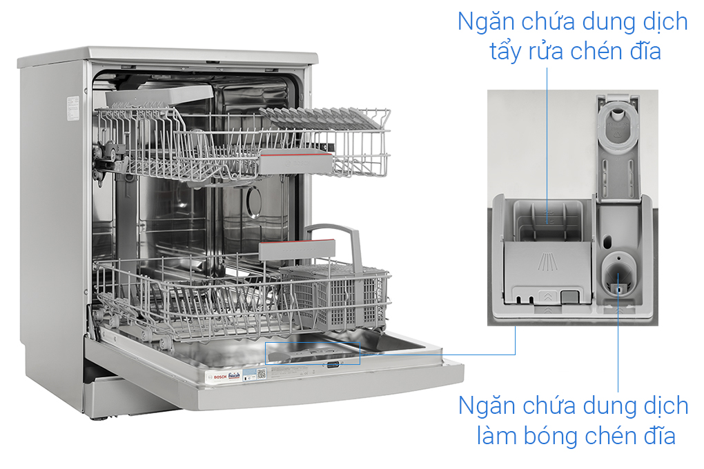 Máy rửa chén độc lập Bosch SMS4EKI06E Màu Bạc