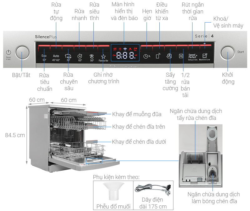 Máy rửa chén độc lập Bosch SMS4EMI06E