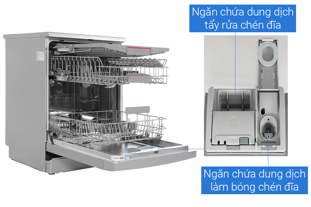 Máy rửa chén độc lập Bosch SMS4EMI06E Màu Bạc