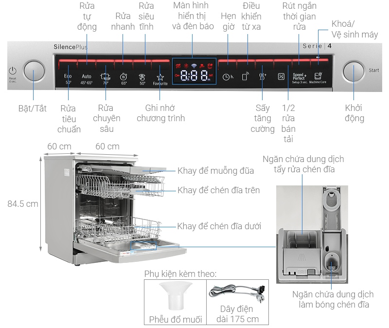 Máy rửa bát độc lập Bosch SMS4HMI07E