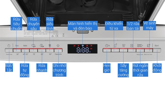 Máy rửa chén độc lập Bosch SMS6ECI11E Màu Bạc