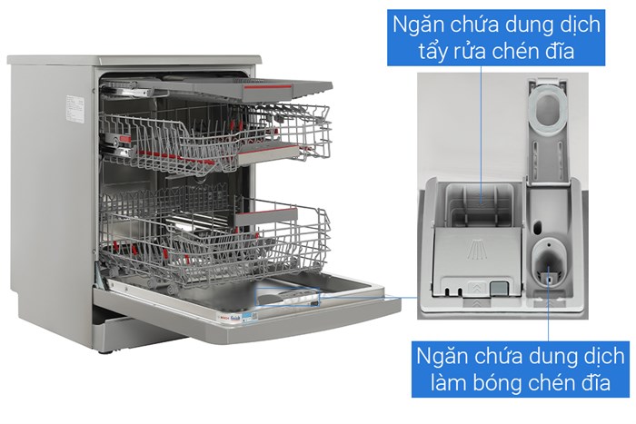 Máy rửa chén độc lập Bosch SMS6ECI04E Màu Bạc