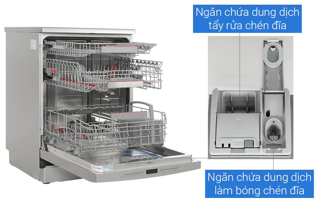 Máy rửa chén độc lập Bosch SMS6ZDI08E Màu Bạc
