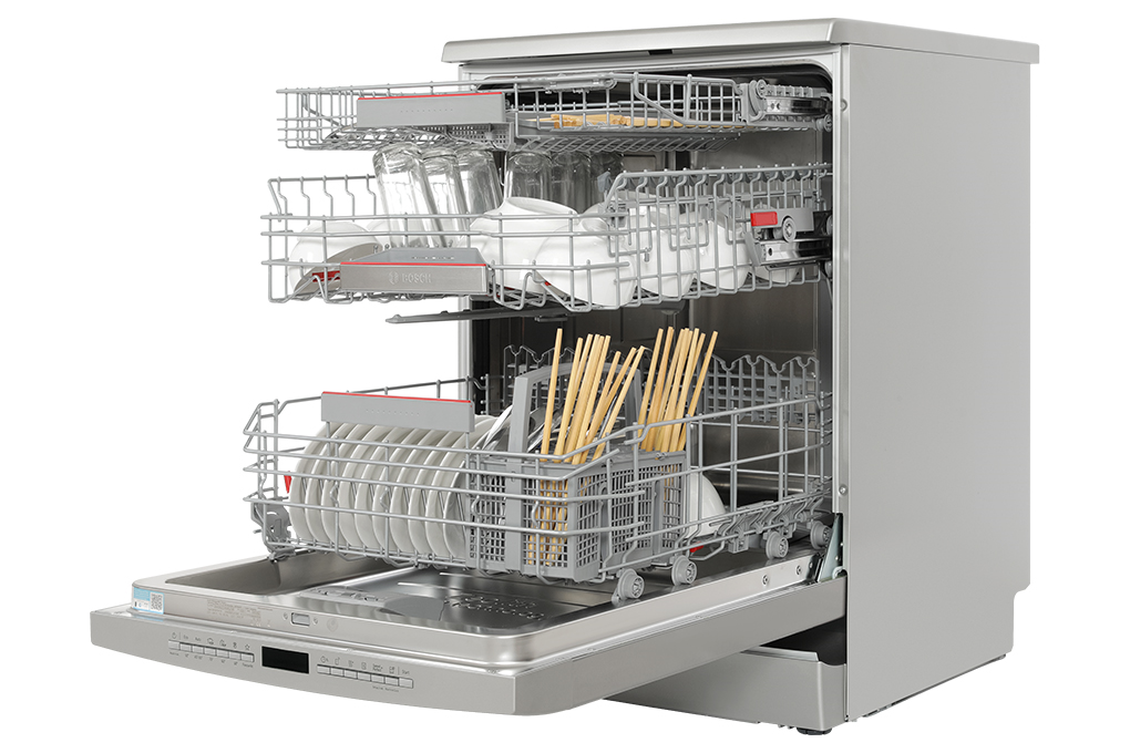 Máy rửa chén độc lập Bosch SMS6ZDI08E Màu Bạc