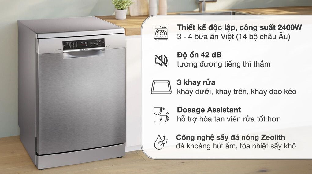 Máy rửa chén độc lập Bosch SMS6ZCI37Q