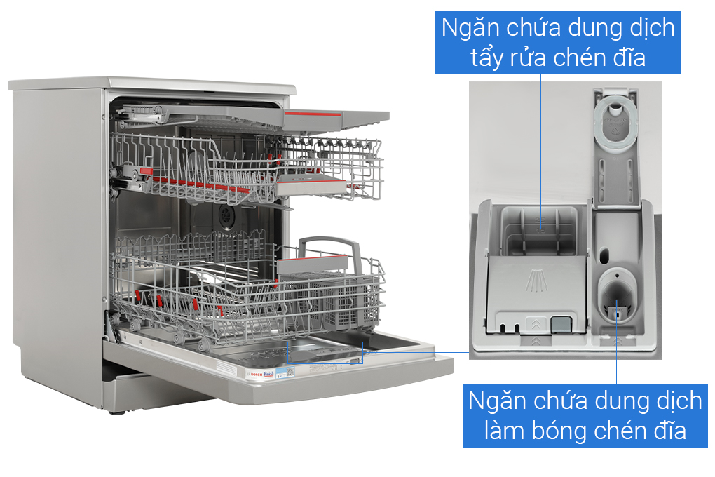 Máy rửa chén độc lập Bosch SMS6ZCI37Q Màu Bạc