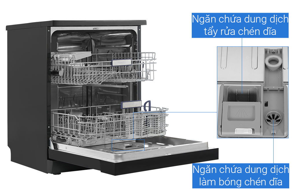 Máy rửa bát độc lập Hafele HDW-F601B (535.29.670) Màu Đen