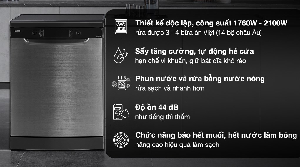 Máy rửa chén độc lập Hafele HDW-F602EB (538.21.360)
