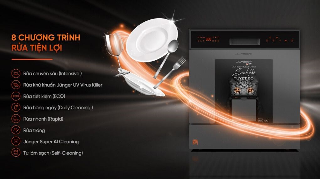 Máy rửa chén độc lập Junger Leopard DWJ-103