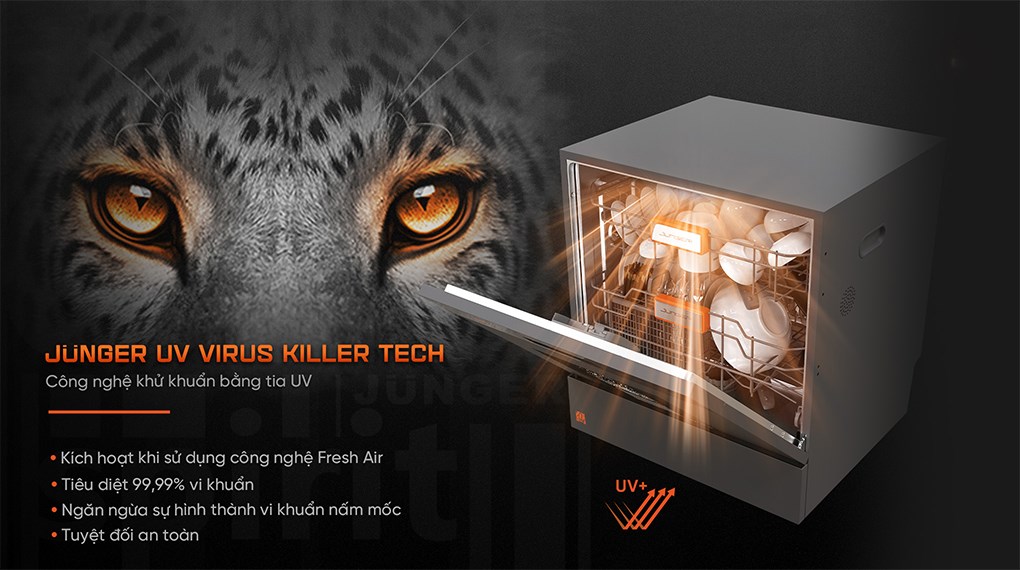 Máy rửa chén độc lập Junger Leopard DWJ-103