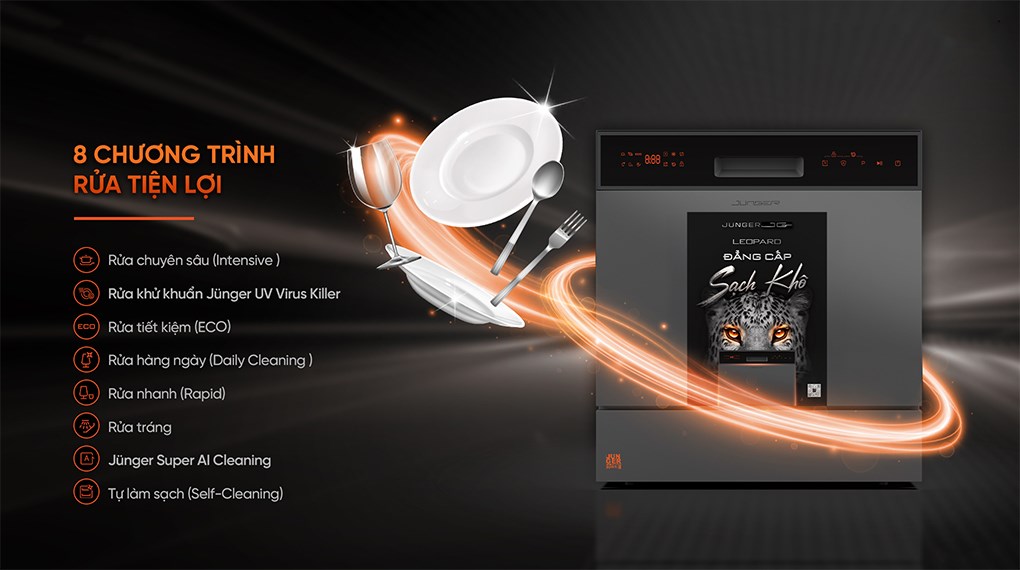 Máy rửa chén độc lập Junger Leopard DWJ-103