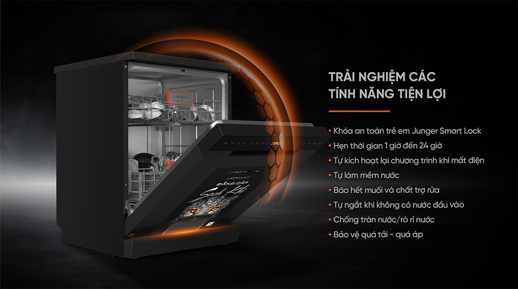Máy rửa chén độc lập Junger Leopard DWJ-143