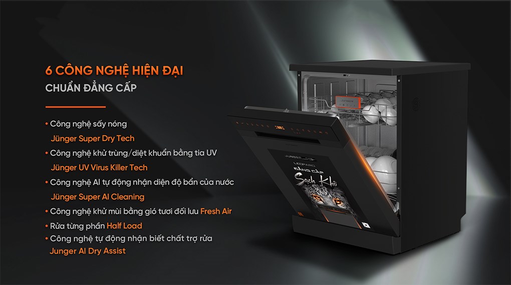 Máy rửa chén độc lập Junger Leopard DWJ-143