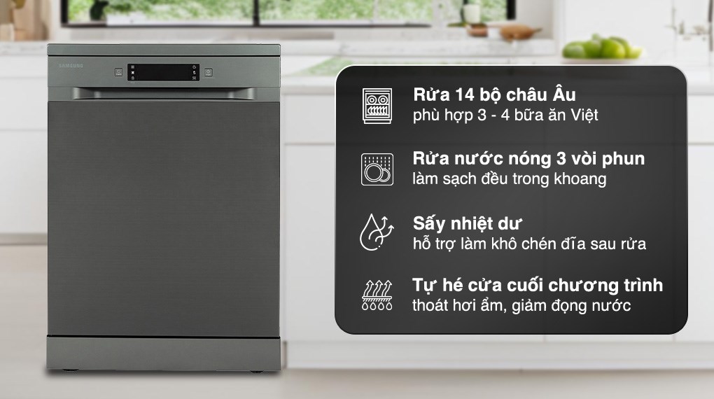 Máy rửa chén độc lập Samsung DW60CG550FSGSV