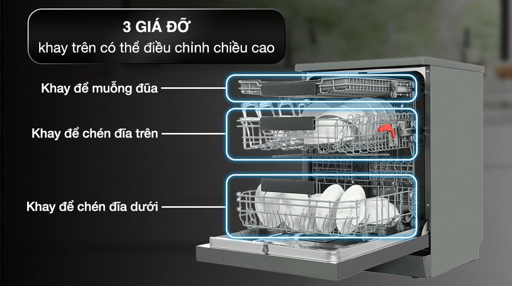 Máy rửa chén độc lập Samsung DW60CG550FSGSV