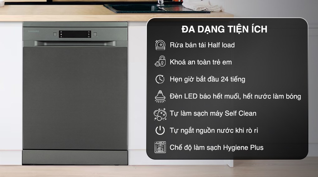 Máy rửa chén độc lập Samsung DW60CG550FSGSV