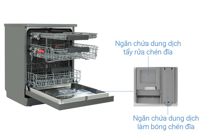 Máy rửa chén độc lập Samsung DW60CG550FSGSV Màu Đen