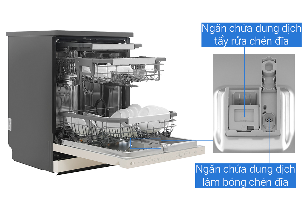 Máy rửa chén độc lập LG LDT14BGA3 Màu Màu be