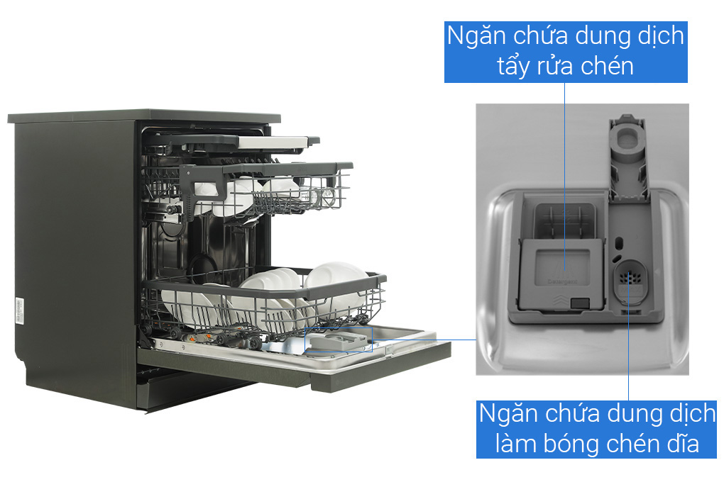 Máy rửa chén độc lập LG LDT14BLA4 Màu Đen