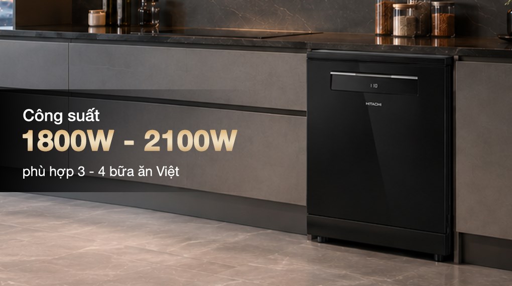 Máy rửa chén độc lập Hitachi HDF-F158CVGB