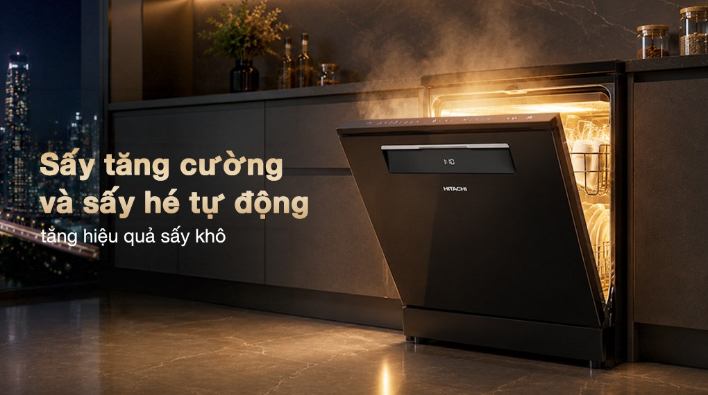 Máy rửa chén độc lập Hitachi HDF-F158CVGB