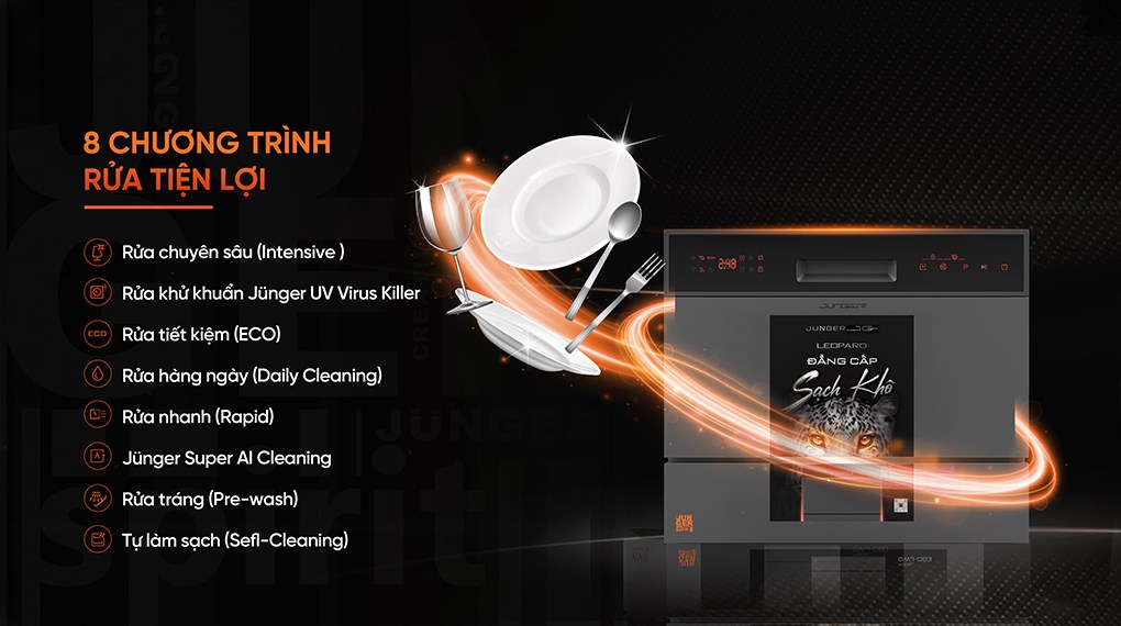 Máy rửa bát mini Junger Leopard DWJ-063