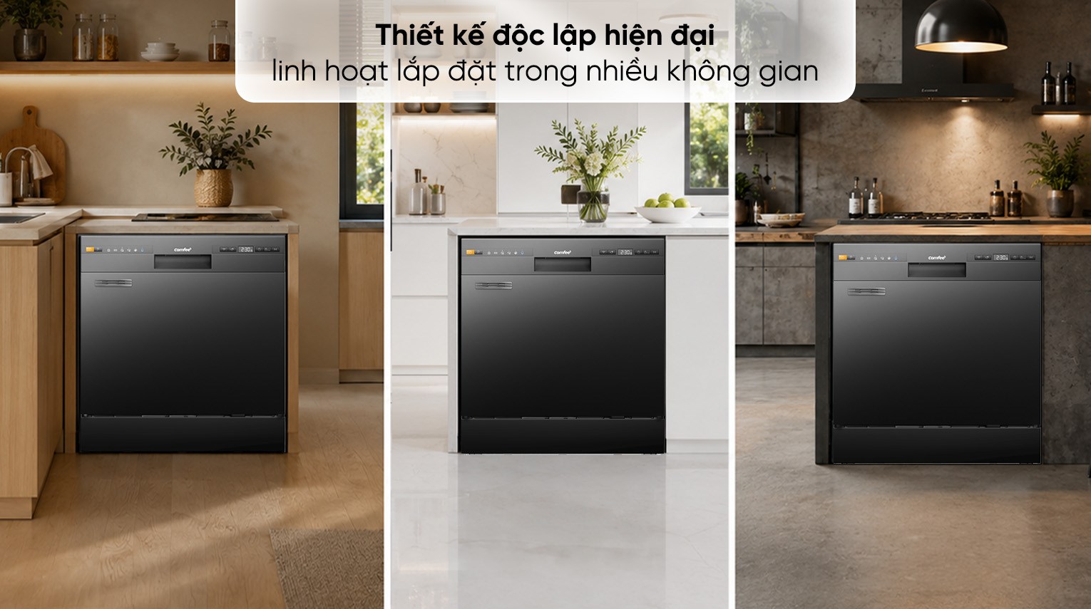 Máy rửa chén độc lập Comfee CDW-8F60RB