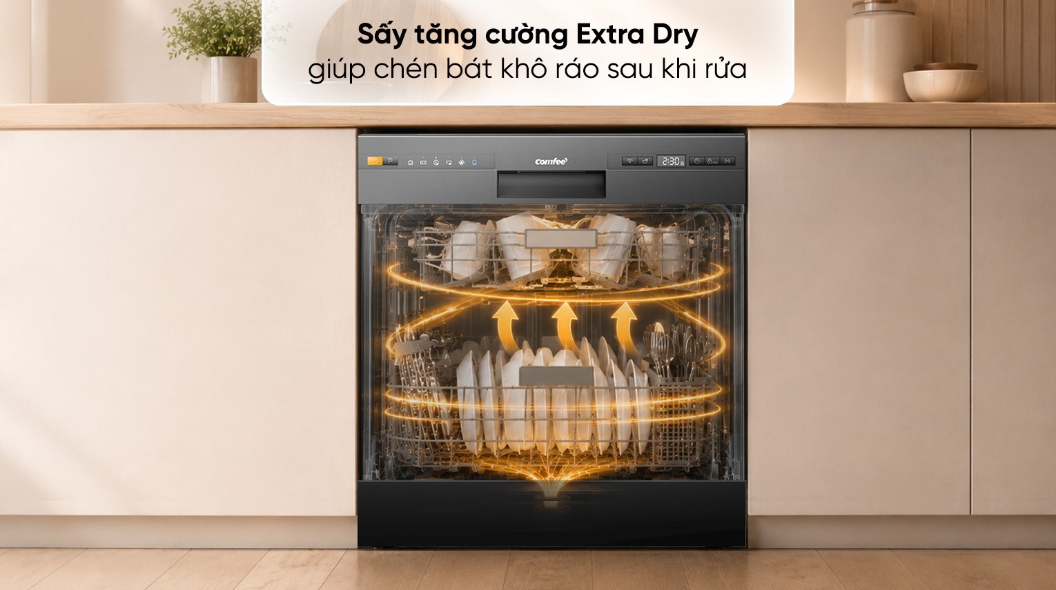 Máy rửa chén độc lập Comfee CDW-8F60RB