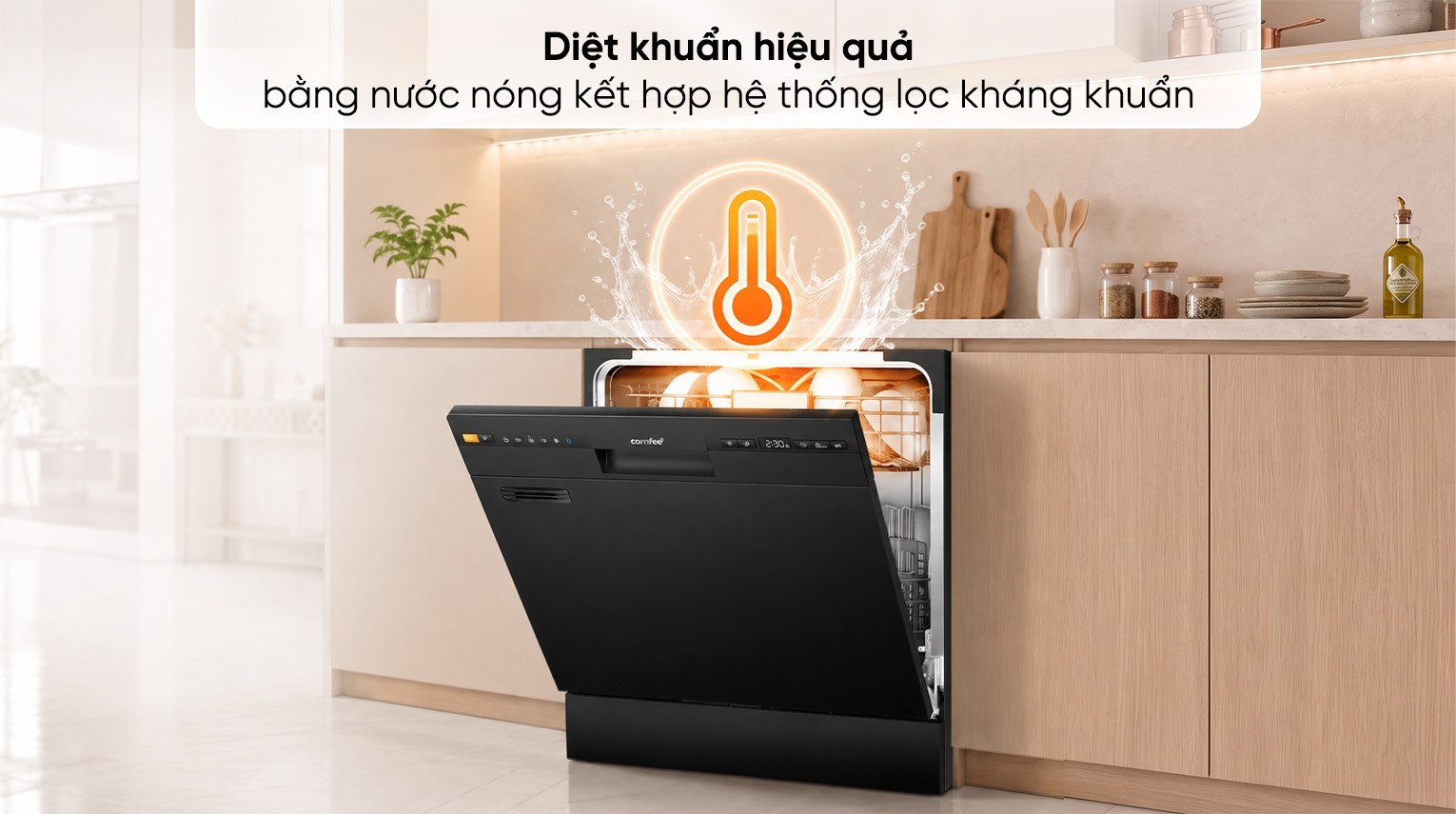 Máy rửa chén độc lập Comfee CDW-8F60RB