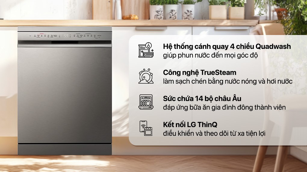 Máy rửa chén độc lập LG LDT14SVA4