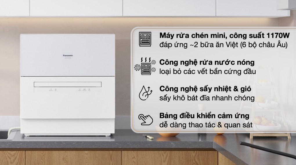 Máy rửa chén mini Panasonic NP-TH1WEVN