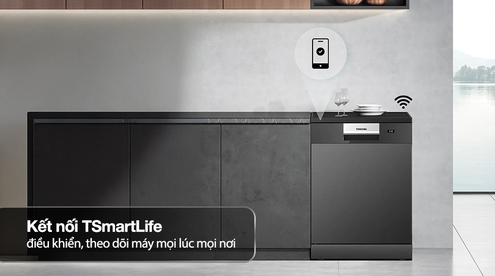 Máy rửa chén độc lập Toshiba DW-15F8(B)-VN