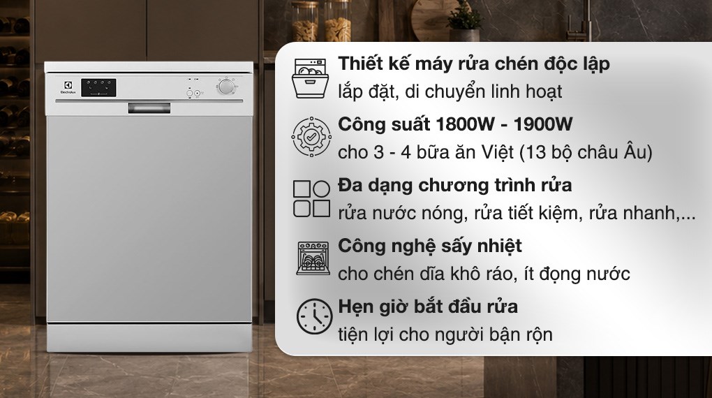 Máy rửa chén độc lập Electrolux EFF1360VSA