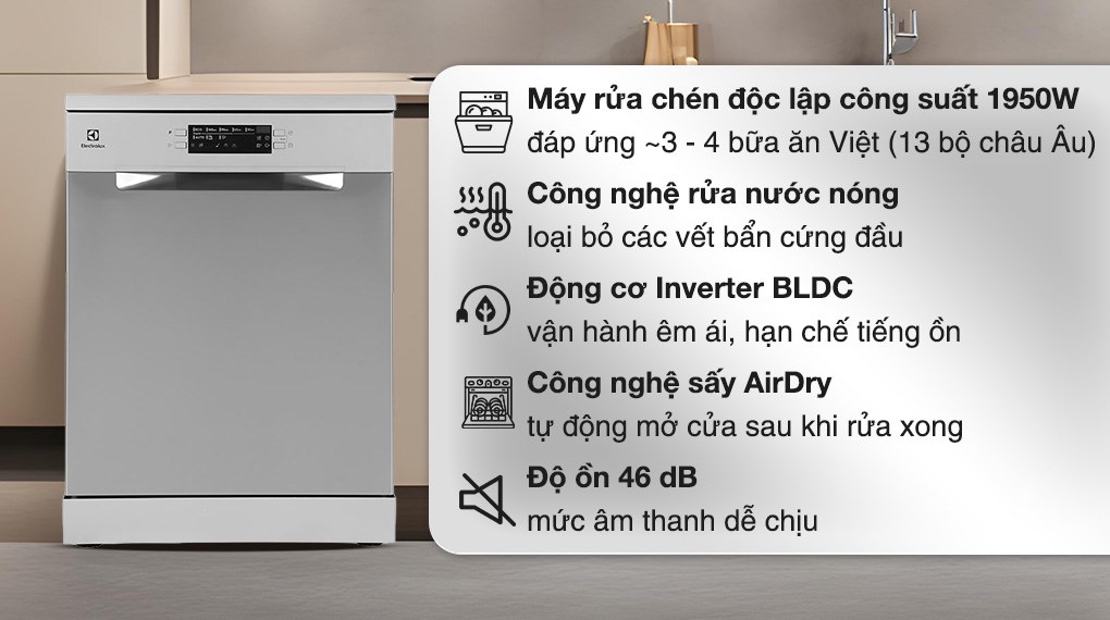 Máy rửa chén độc lập Electrolux ESA47200SX